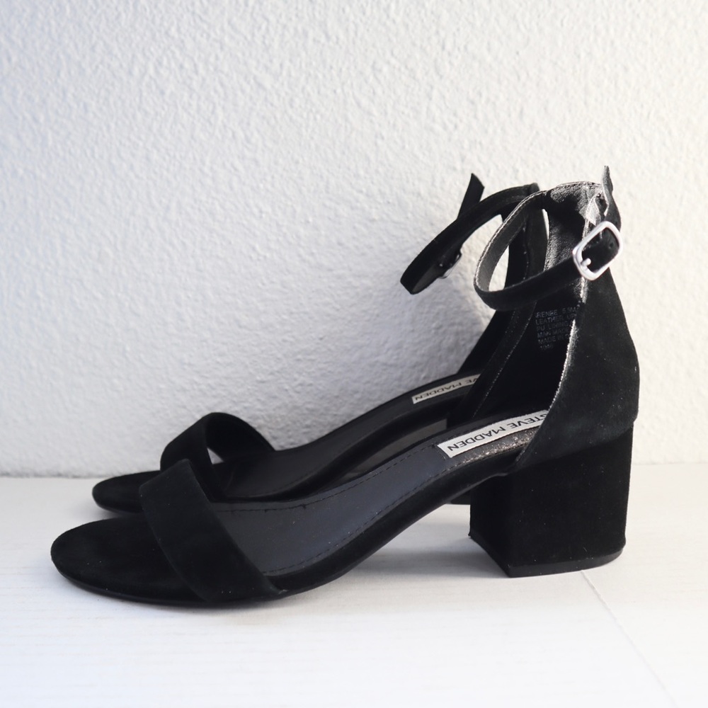 Steve Madden black heel sandals